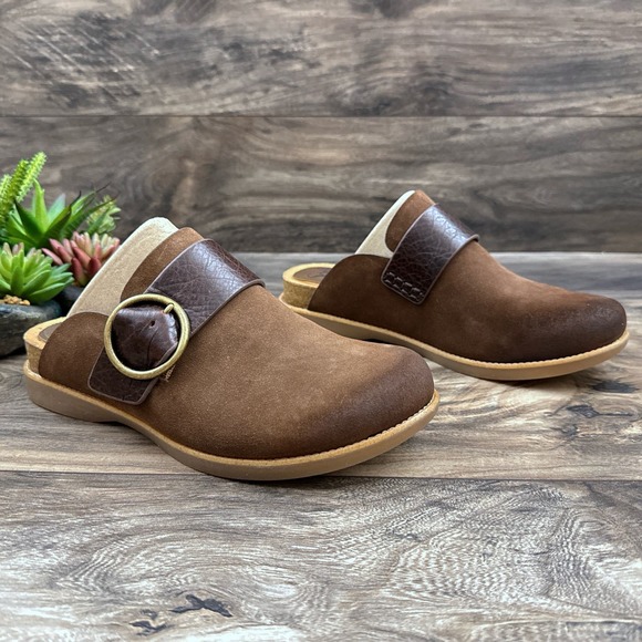 NIB Sofft Bayla 9M Suede Leather Slip On Comfort Clogs Mules Brown - Picture 4 of 11